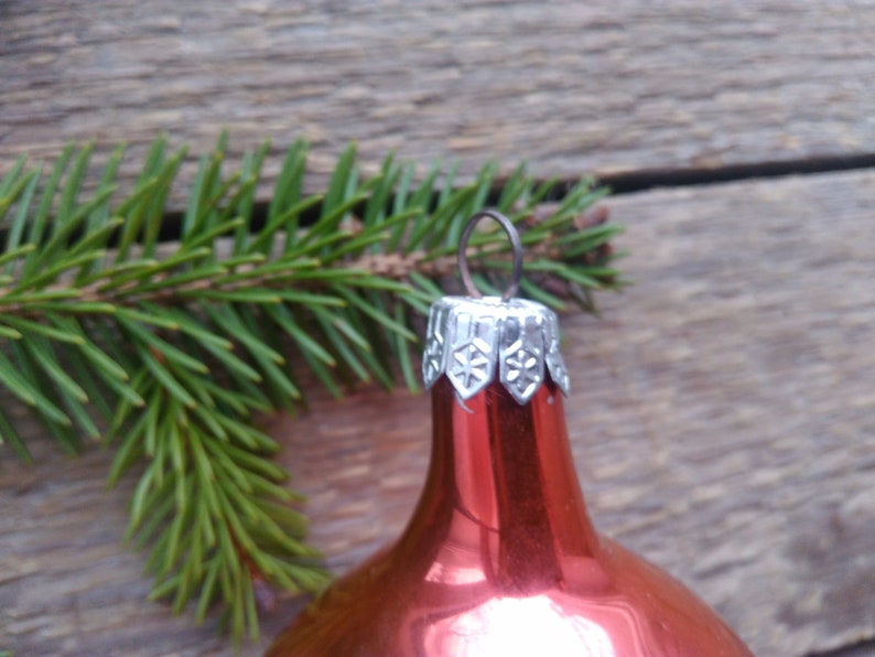Soviet christmas Decorations Big Mushroom X-mas Tree toy,Soviet Vintage Christmas Glass Ornament,Antique Christmas Glass Ornament