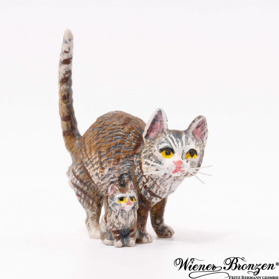 Cat Mother & Baby WB 1276 Fritz Bermann® Vienna Bronzes - Etsy