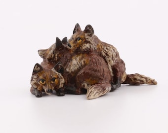 Heap of foxes • WB 781 • Fritz Bermann® • Vienna Bronzes Since 1850 • Certified