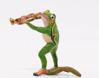 Frog trumpet • A 1020/08 • Fritz Bermann® • Vienna Bronzes Since 1850 • Certified