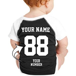 Custom Rabbit Skin Infant Baseball Fine Jersey Bodysuit / Custom onesies / personalized baby clothing / custom baby / Add Your Logo or Text