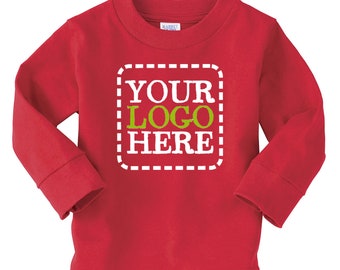 Custom Toddler Long Sleeve Cotton T-Shirt: Add Your Logo