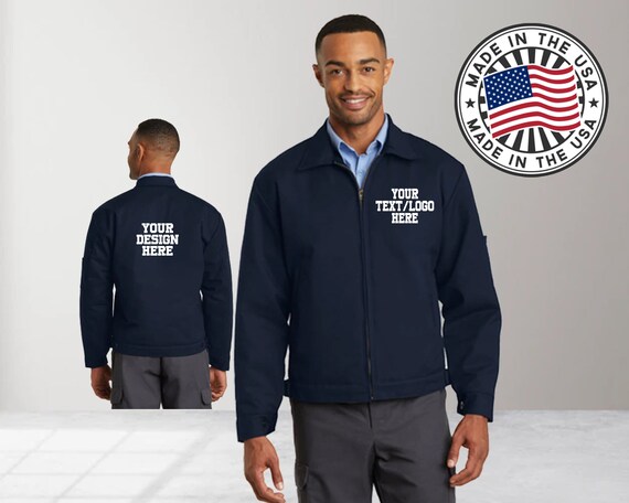 Custom Wholesale Embroidered Slash Pocket Jacket / Custom
