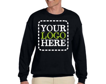 Custom Printed Crewneck Sweater/  Add Your Logo or Text / Your text Here / Personalize Sweatshirt / Custom Crew Neck / Custom Printed Logo /