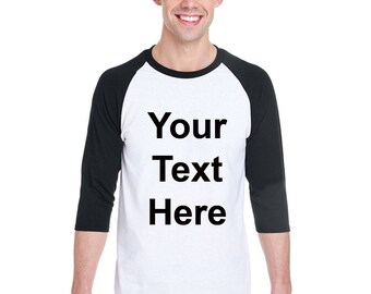 Baseball Reglan Custom Shirts / Add Your Logo or Text / Custom Raglan / Custom Shirt / Custom Team / Family Matching Shirt / Create your own