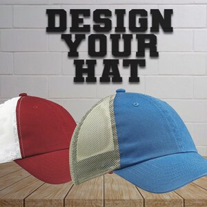 Custom Wholesale VINTAGE TRUCKER Cap / Custom Trucker Hat / Embroidered Hats / Customized Cap / add your logo or text / personalized Hat /