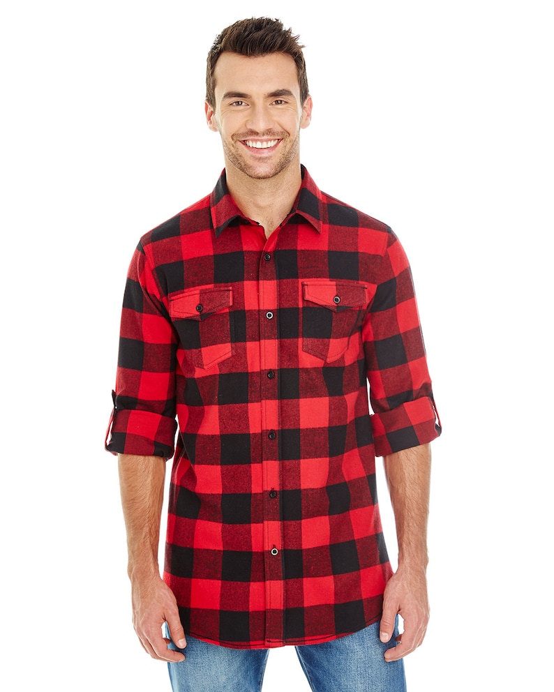 Custom Embroidered Men's Flannel Shirt / Custom Flannel Etsy