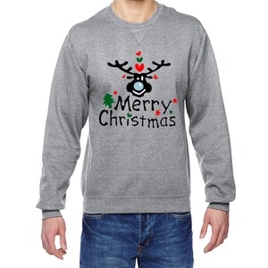 Christmas Ugly Sweater (Merry Christmas Reindeer) / Custom Ugly Sweater / Customized Clothing / Party Sweater / Christmas Ugly Sweater