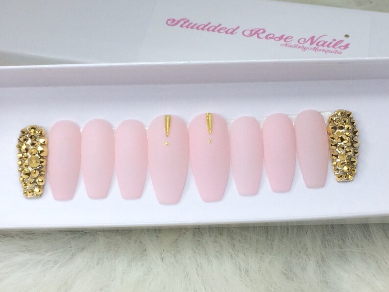 Tantrum Matte Nails Coffin Nails Fake Nails Press On Etsy