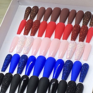 Glitter Glam Box | Nail Box Set | Limited Edition | Any Shape and Size | Press On Nails | False Nails | Glue On Nails | StuddedRoseNails