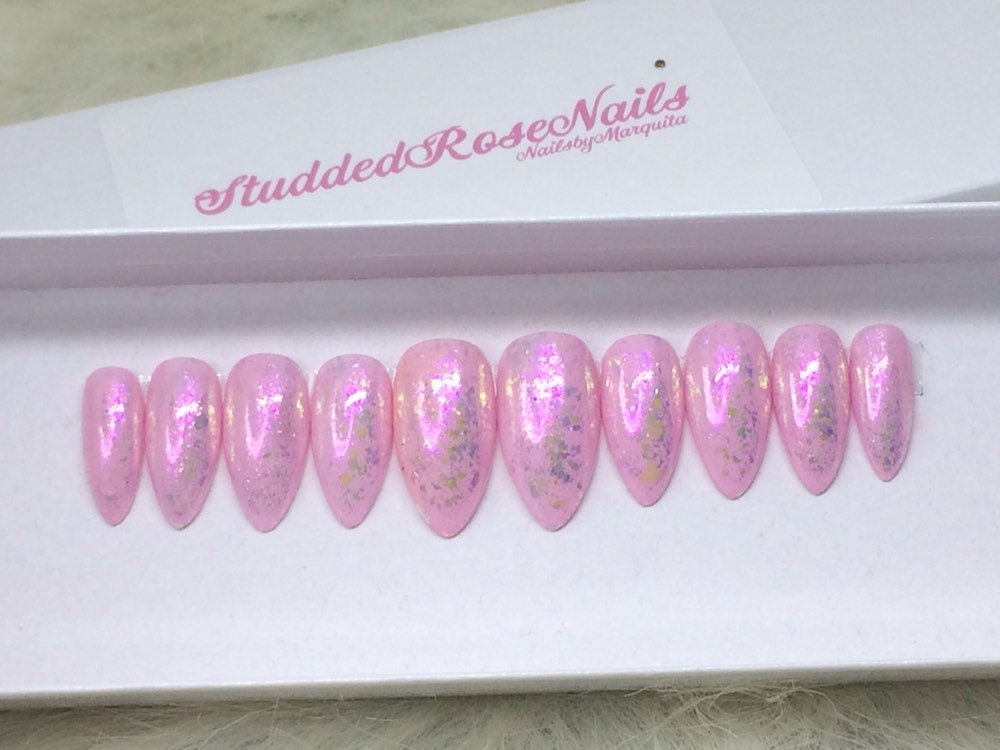 Tease Almond Nails Fake Nails Press on Nails Any Shape - Etsy