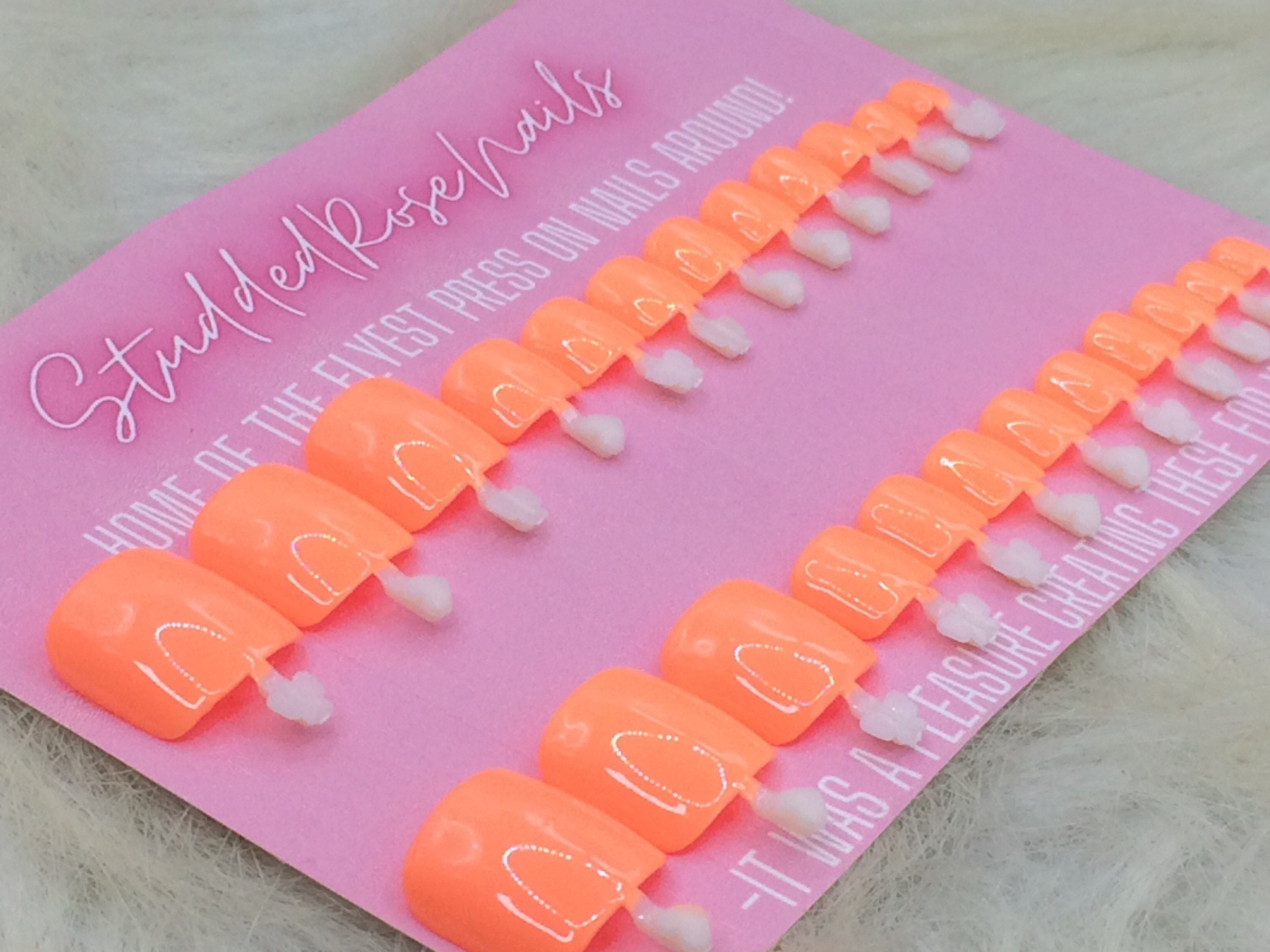 Peaches n Cream Toes-On-The-Go Press On Toenails StuddedRoseNails