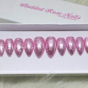 Vixen | READY TO SHIP | Glitter Nails | Fake Nails | Press On Nails | False Nails | Glue On Nails| Reusable | StuddedRoseNails