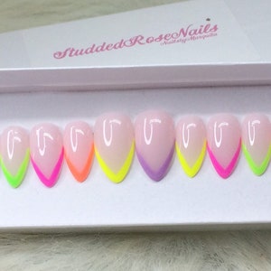 After Party  | Stiletto Nails | Fake Nails | Press On Nails | False Nails | Glue On Nails | StuddedRoseNails