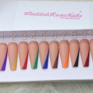 Officially FALLing  | Coffin Nails | Fake Nails | Press On Nails | False Nails | Glue On Nails | StuddedRoseNails