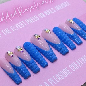 Hot Springs | Coffin Nails | Fake Nails | Press On Nails | False Nails | Glue On Nails | StuddedRoseNails