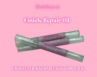 Bolígrafo de aceite reparador de cutículas / Paquete individual / Bolígrafo para cutículas / Totalmente natural / Crecimiento de uñas / Para llevar / Manicura / StuddedRoseNails