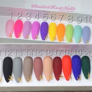 Pierced | READY TO SHIP | Matte Finish | Accent Nails | Press On Nails | False Nails | Glue On Nails | StuddedRoseNails