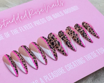 Free Spirit  | Coffin Nails | Fake Nails | Press On Nails | False Nails | Glue On Nails | StuddedRoseNails