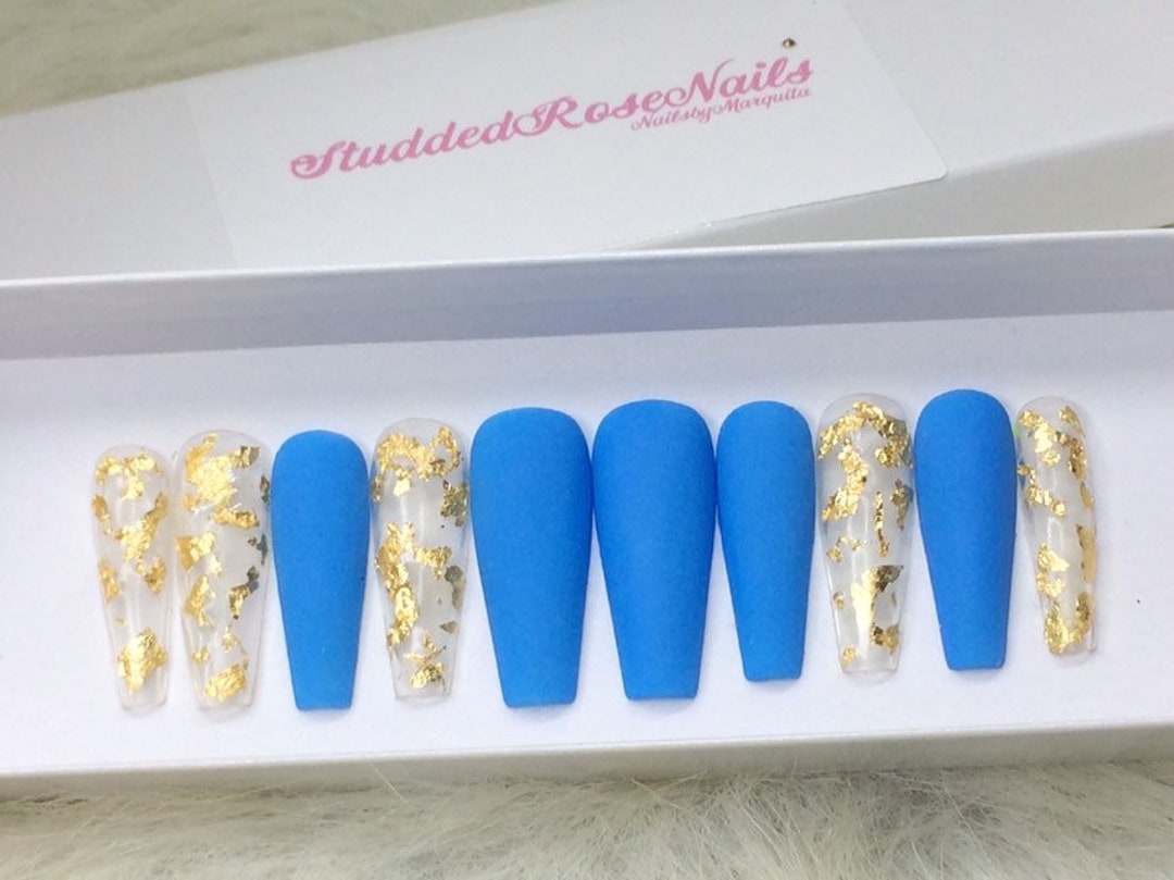 Yacht Party Neon Glitz Collection Coffin Nails Fake - Etsy