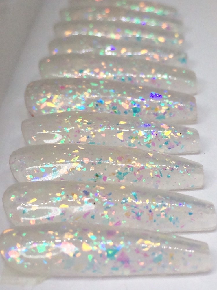 Sweet Talk Glitter Nails Acrylic Nails Coffin Nails | Etsy