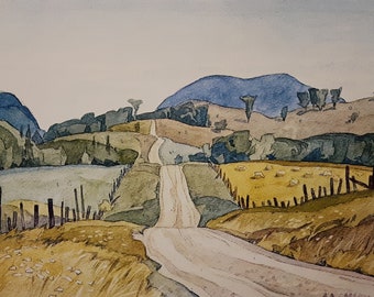 Country Road - Limited Edition Lithograph by A. J. Casson