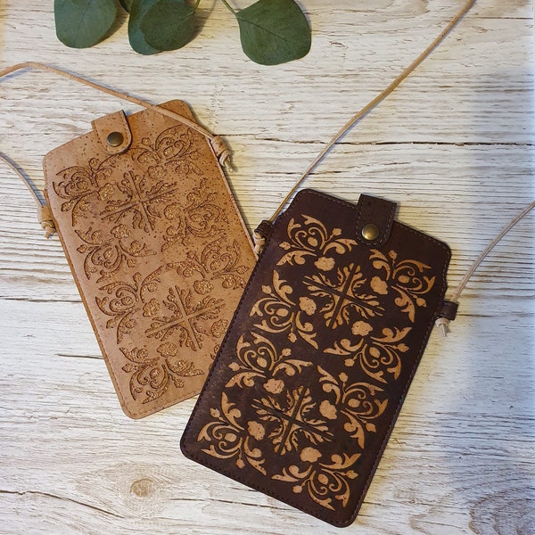 Cork Phone Pouch, Cross Body Phone Bag, Mobile Phone Case, Eco-Friendly Gift, Colour Options