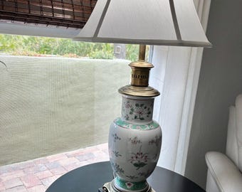Vintage Friedrich cotter handbemalte Porzellanvase Tischlampe.