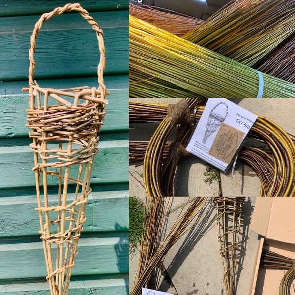 Dried Willow Craft Kit | Make at Home Kit | Willow Fatball Feeder | Bird Feeder | Fathers Day | Christmas | Weaving Kit | Cornucopia