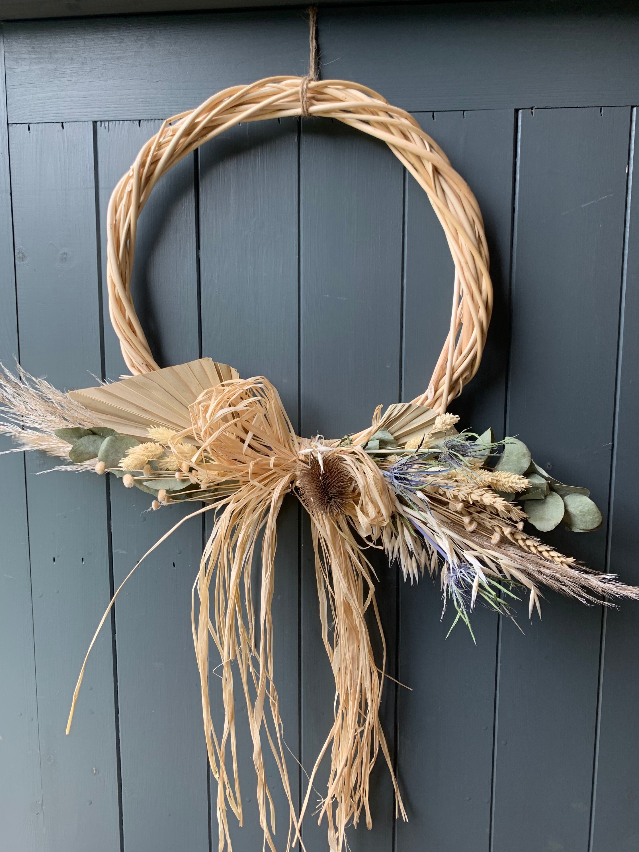 Willow Craft Kit White Willow Wreath with Dried Flowers Etsy