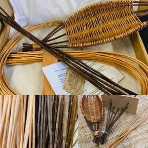 Pode incluir: Um kit de cestaria de vime com instru&ccedil;&otilde;es e ramos de salgueiro. O kit inclui uma base pr&eacute;-tecelada, varas de salgueiro e um guia para fazer uma cesta.