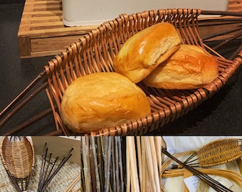 Willow Craft Kit Bread Basket | Fruit Bowl | Make at Home Kit | Willow Weaving Kit | Display Basket | Willow Weaving | Garlic Bread Basket
