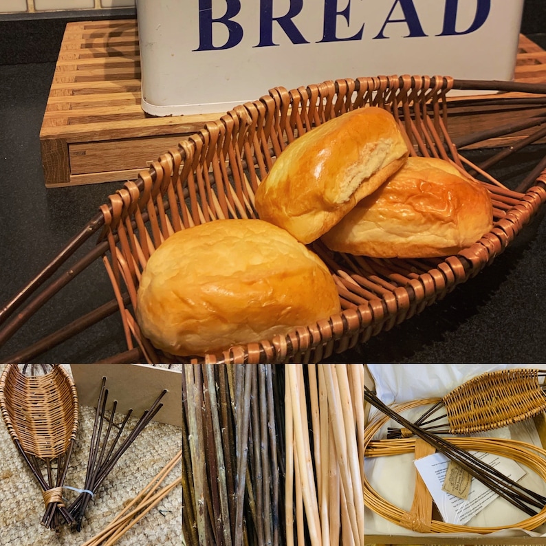 Pode incluir: Tr&ecirc;s p&atilde;es redondos de cor castanho dourado numa cesta de vime tecida. A cesta &eacute; castanha e tem um acabamento em madeira natural. Os p&atilde;es est&atilde;o dispostos em semic&iacute;rculo.