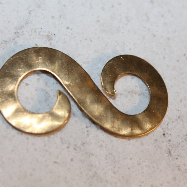 Brass Swirl Infinity sign stamping  Aged Bronze Patina American Made Brass Stampings Charms jewelry supply pendant focal earrings