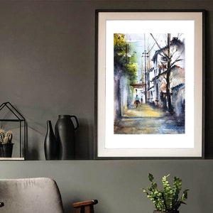 Rue de Paris, original watercolour painting