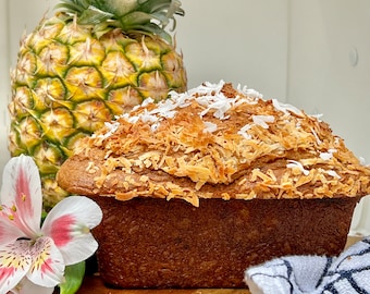 Coconut Pineapple Banana Bread | Deliciously Homemade | All Natural | Specialty Dessert