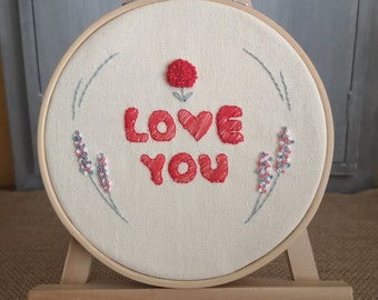 Broderie " I Love You "