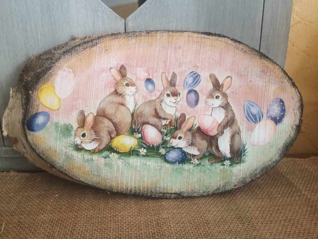 Sign, Slice of Wood Easter Celebrations the Egg Hunt - Etsy