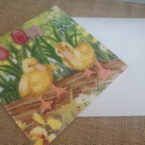 Carte de correspondance de Pâques "les poussins"
