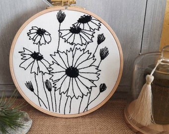 Broderie les marguerites