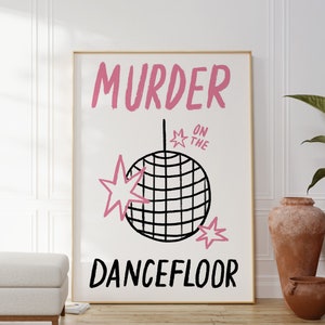 Moord op de dansvloer | Sophie Ellis Bextor-afdruk | Handgetekende schetsafdruk | Trendy print | Keuken Disco Print Home Decor