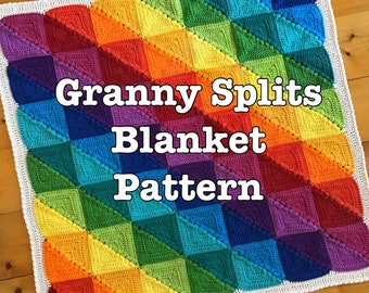 Grandma Splits Blanket Häkelanleitung (US & UK Version) (PDF-Muster)