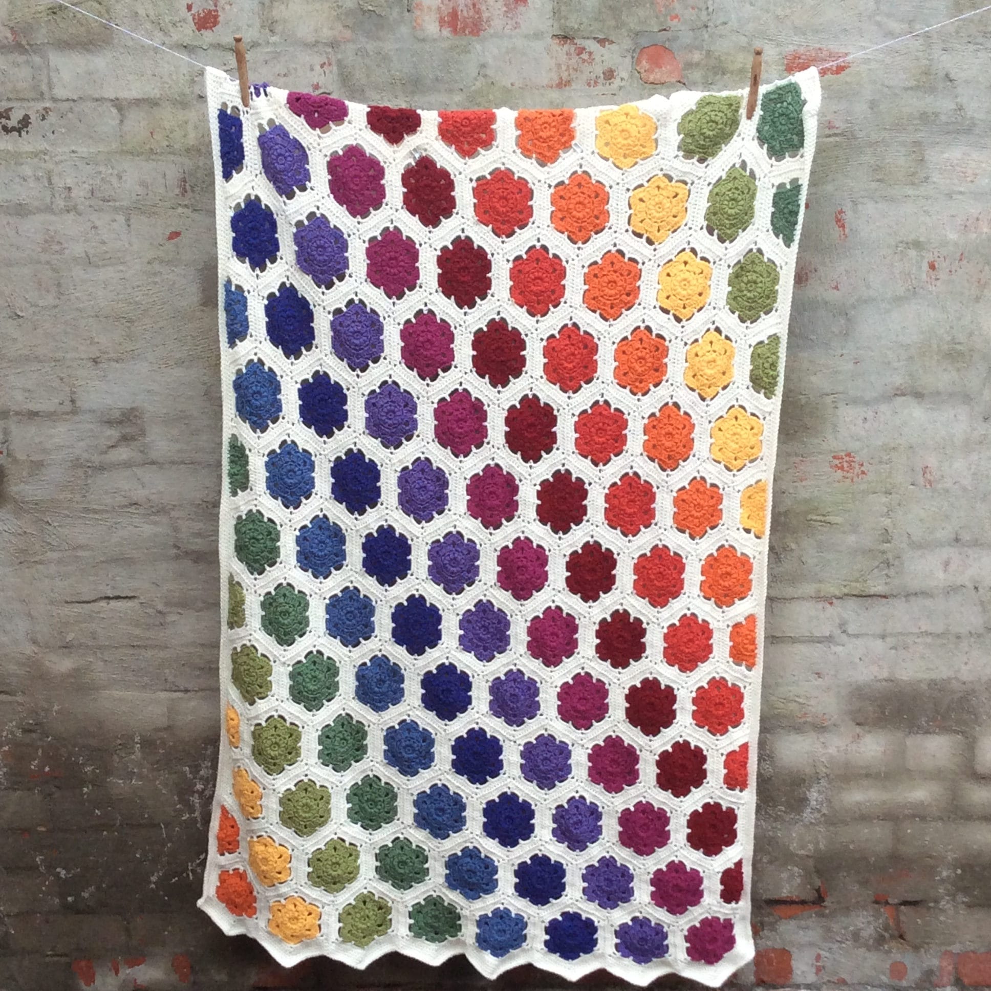 38 Hexagon Blanket Crochet Patterns for Cozy Throws, Baby Blankets, and Retro Home Decor 5 Rosella Flower Crochet Hexagon Blanket Pattern (Baby