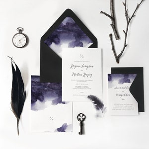 Celestial Galaxy Starry Night Invitation, Night Sky Galaxy Wedding, Under the Stars Invitation SAMPLE 12