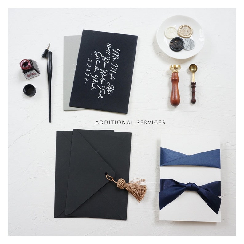 Modern Tropical Destination Wedding Invitation Embossed Palm Etsy