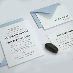 Wedding Invitation PHYSICAL SAMPLE #39-#63