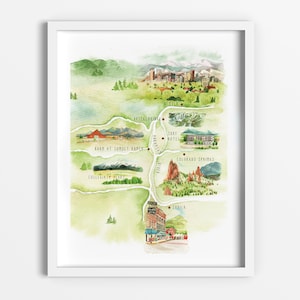 Benutzerdefinierte Aquarell Reisehochzeitskarte, Bestimmungsort Hochzeitskarte, Benutzerdefinierte Karte Speichern Sie die Daten, Benutzerdefinierte Karte, DIGITALE DATEI 6 Wahrzeichen