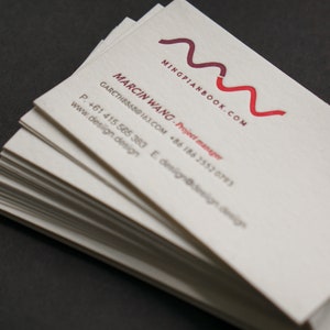 Briefpresse Visitenkarte, Letterpress Visitenkarte, Letterpress Set Namenskarte, 1 oder 2 Farben Briefdruck Minimal Briefpapier, WILD 166 Pfund