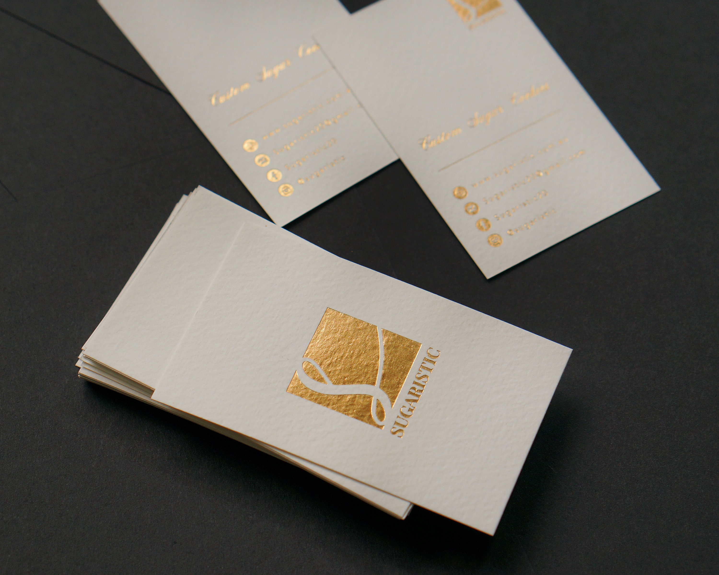 Gold foil online business cards
