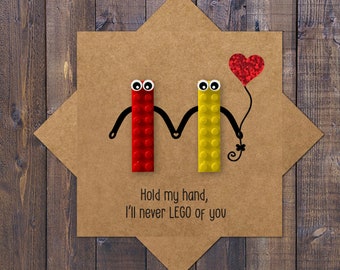 Tarjeta de Aniversario/Amor hecha con LEGO